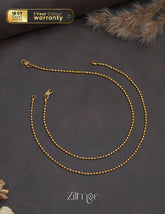 KY1011355 - Gold Toned pair Anklet 1-Zilmor